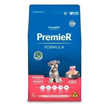 Racao Premier Formula Caes Filhotes Racas Pequenas Frango 20kg frente